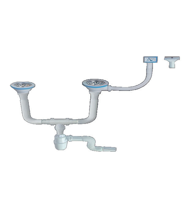 Çöpmak Evye Sifonu Çiftli Taşmalı - gorsel 1